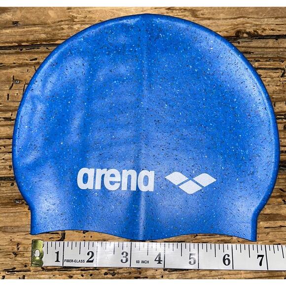 Arena Unisex Adults Blue Silicone Swim Cap NWOT - Picture 3 of 6